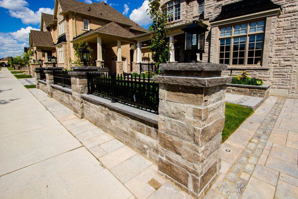 Front Yard Interlock with Boundary Wall